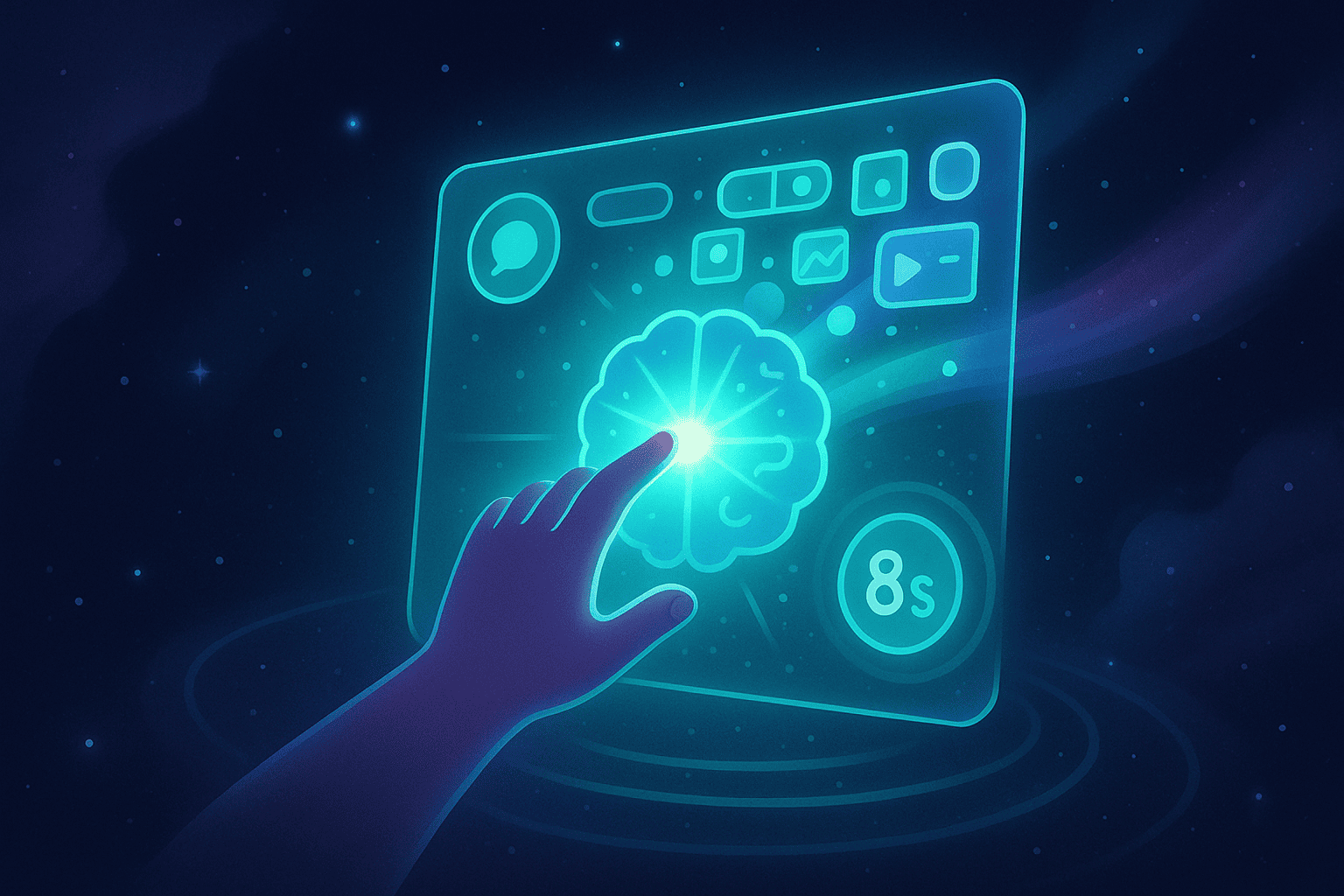 Ребенок взаимодействует с экраном