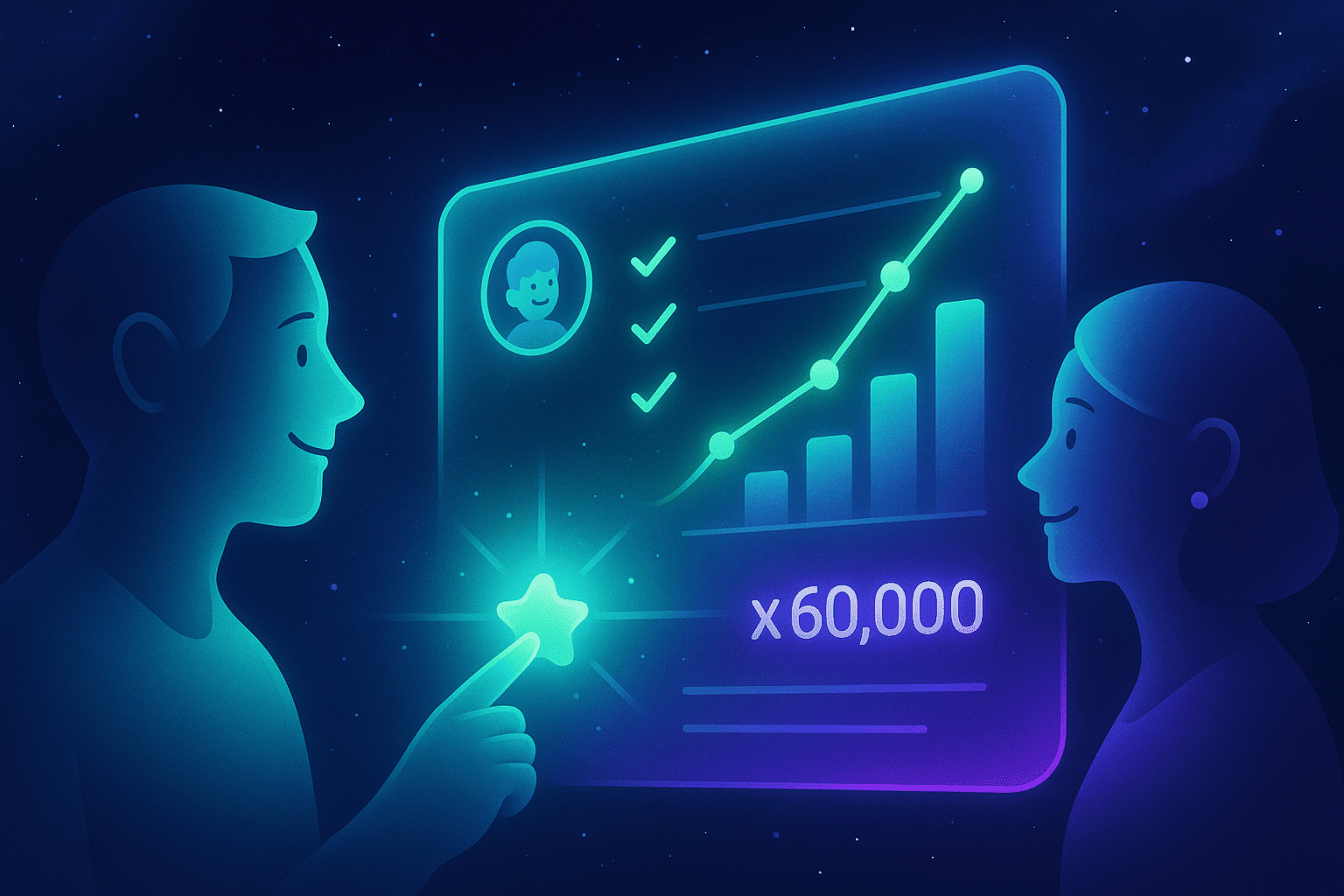 Родители смотрят аналитику на планшете